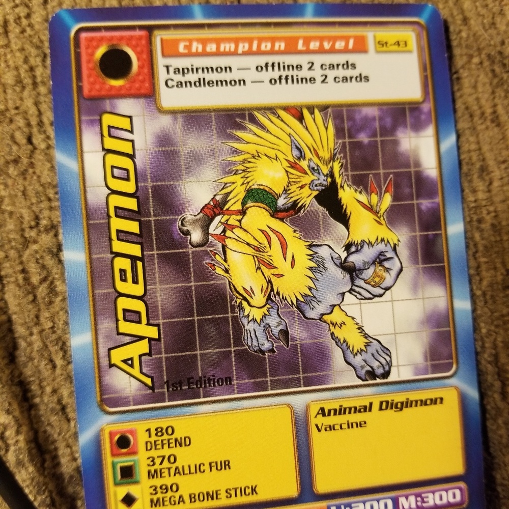 Apemon digimon card